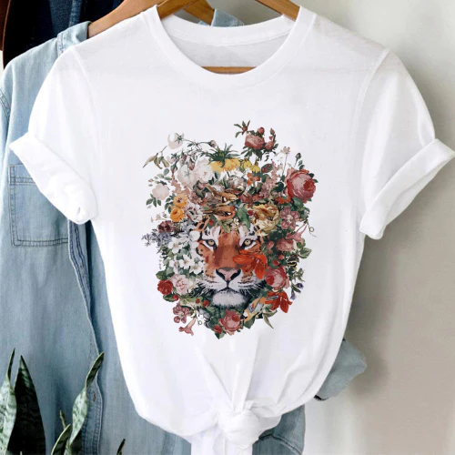 Women's T-Shirt Leo Tiger by ToroModa  https://www.toromoda.com/products/women-s-t-shirt-leo  Women's T-shirt with round neckline and free cut. Combines well with elegant, sporty-elegant and casual wear. The t-shirts falls freely on the body.