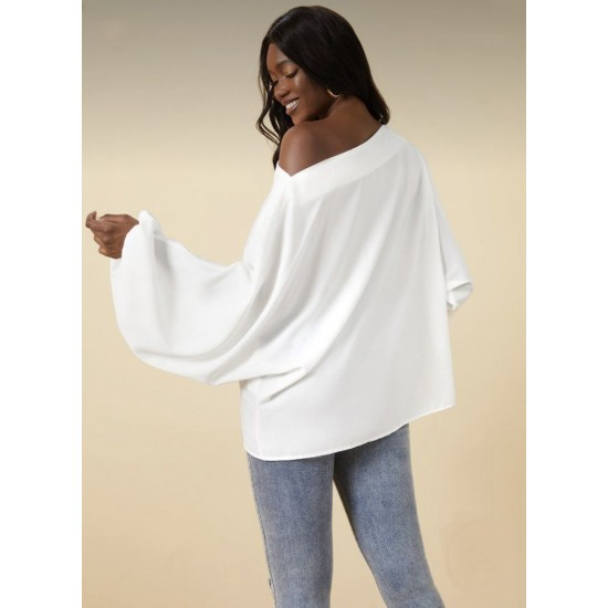 Unique white top Bohemia with a print  https://www.toromoda.com/products/womans-unique-white-top  Amazing model wide blouse with a spectacular print, beautifully cut neckline, elastic sleeve, loose fit.Fabric: 97% Polyester, 3% Elastane