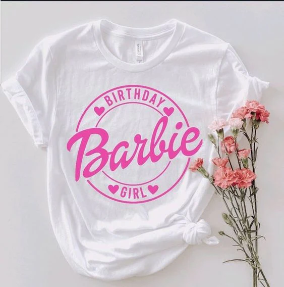 Women's T-Shirt Barbie Birthday by ToroModa  https://www.toromoda.com/products/women-s-barbie-birthday  Women's T-shirt with round neckline and free cut. Combines well with elegant, sporty-elegant and casual wear. The t-shirts falls freely on the body.