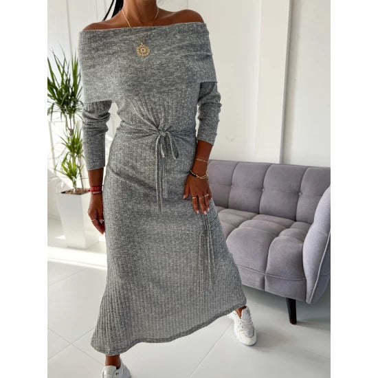 Monica off-the-shoulder dress by ToroModa  https://www.toromoda.com/products/womans-shoulder-dress  Sexy and stylish look with our new model dress with a spectacular neckline and extended sleeves.Material: fine knitOrigin: ToroModa