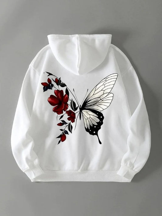 Women's Hoodie Butterflies and Roses - ToroModa  https://www.toromoda.com/products/womens-hoodie-butterflies-and-roses  The hoodie have light cotton wool on the inside. The hoodie are extremely soft and provide maximum comfort and warmth during winter days.
