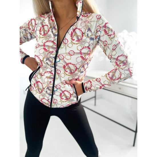 Sports set jacket and leggings Bubble Gum  https://www.toromoda.com/products/womans-sports-set-jacket-and-leggings  Set for sports and yoga !High-waisted leggings and zip-up jacket, two active pockets.Material: polyamide, elastaneThe model is wearing a size S.