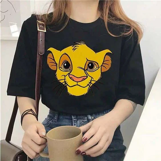 Womens Simba in black t-shirt by ToroModa  https://www.toromoda.com/products/women-s-tshirt-simba  Women's T-shirt with round neckline and free cut. The material of the T-shirt is extremely soft and provides maximum comfort during the summer days.