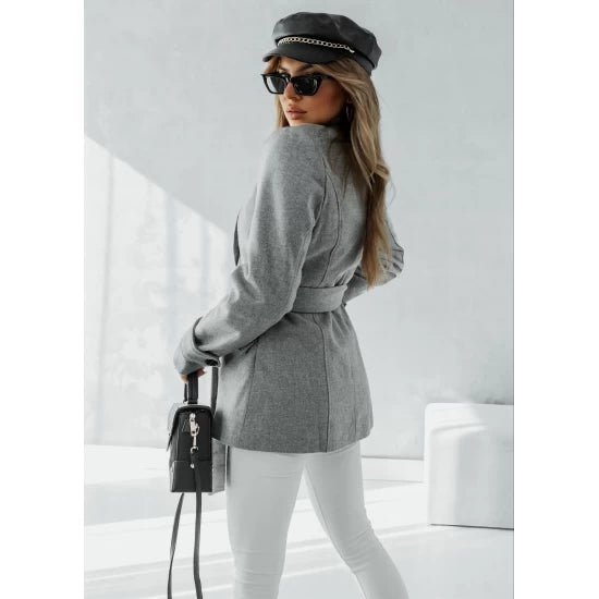 Elegant coat with buttons by ToroModa  https://www.toromoda.com/products/womens-elegant-coat-with-buttons-1  Beautiful belted woolen coat, lined, slim fit.Flap pockets, asymmetric fastening, face placket.