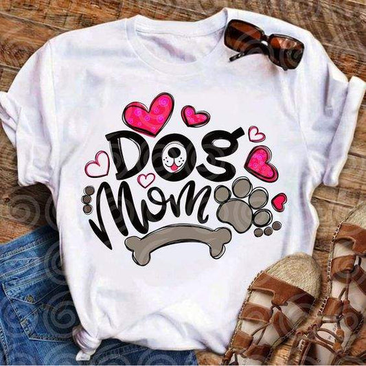 Women's T-shirt Dog Mom - ToroModa  https://www.toromoda.com/products/womens-t-shirt-dog-mom  Women's T-shirt with round neckline and free cut. The material of the T-shirt is extremely soft and provides maximum comfort during the summer days...