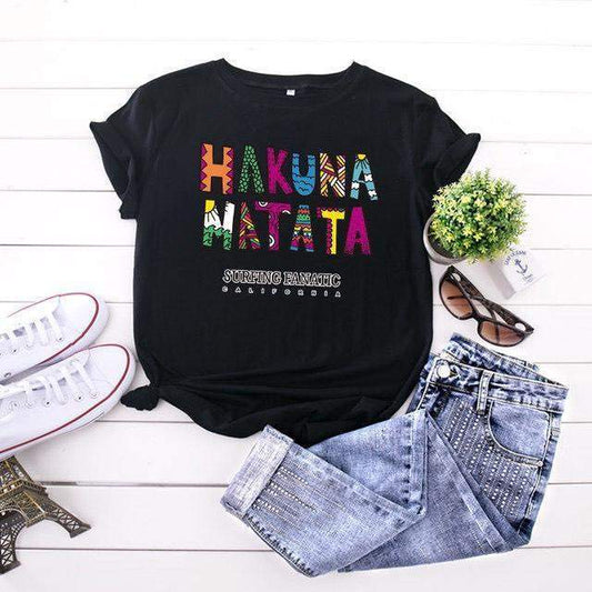 Color Matata DTG  https://www.toromoda.com/products/color-matata-dtg  Women's T-shirt with round neckline and free cut. The material of the T-shirt is extremely soft and provides maximum comfort during the summer days. Combines well with elegant, sporty-elegant and casual wear.&nbsp;The t-shirts falls freely on the body.The T-shirt is made of 100% cottonRecommended washing temperature 30°