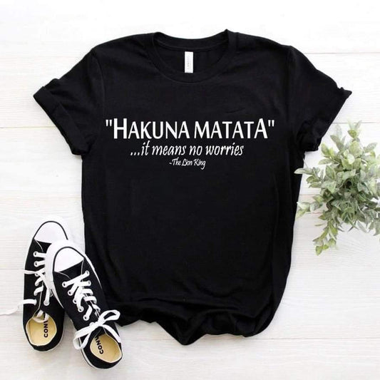 Hakuna Matata DTG  https://www.toromoda.com/products/hakuna-matata-dtg  Women's T-shirt with round neckline and free cut. The material of the T-shirt is extremely soft and provides maximum comfort during the summer days. Combines well with elegant, sporty-elegant and casual wear.&nbsp;The t-shirts falls freely on the body.The T-shirt is made of 100% cottonRecommended washing temperature 30°