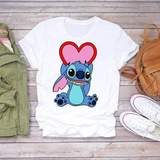 Stitch the lover DTG  https://www.toromoda.com/products/stitch-the-lover-dtg  Women's T-shirt with round neckline and free cut. The material of the T-shirt is extremely soft and provides maximum comfort during the summer days. Combines well with elegant, sporty-elegant and casual wear.&nbsp;The t-shirts falls freely on the body.The T-shirt is made of 100% cottonRecommended washing temperature 30°