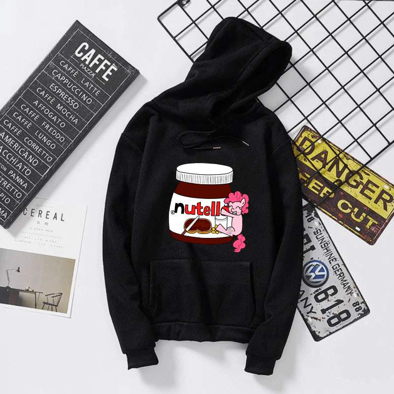 Women's Hoodie Nutella My Little Pony  https://www.toromoda.com/products/womens-hoodie-nutella-my-little-pony  The hoodie have light cotton wool on the inside.The hoodie are extremely soft and provide maximum comfort and warmth during winter days.They are made of 100%.
