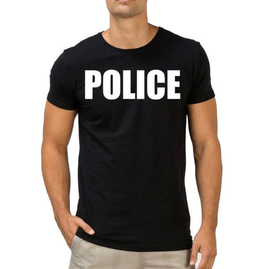 Men's T-Shirt Police man - ToroModa  https://www.toromoda.com/products/mens-t-shirt-police-man  Men's t-shirt with a round neckline and a loose fit. The material of the T-shirt is extremely soft and provides maximum comfort during summer days.100% cotton