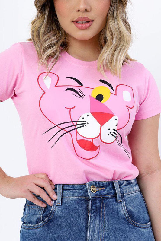 Women's T-Shirt Pinko Winks in Pink  https://www.toromoda.com/products/womens-tshirt-pinko-winks  Women's T-shirt with round neckline and free cut. Combines well with elegant, sporty-elegant and casual wear. The t-shirts falls freely on the body.