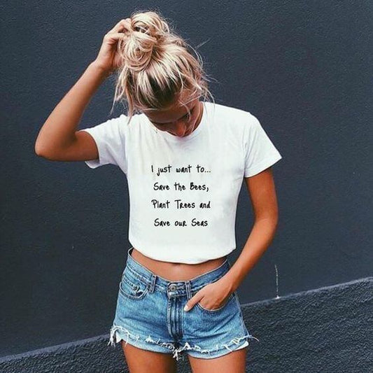 Women's Crop Top I JUST WANT - ToroModa  https://www.toromoda.com/products/crop-top-i-just-want  Crop Top t-shirt with a round neckline and a loose fit. The material of the t-shirts is extremely soft and provides maximum comfort during summer days.