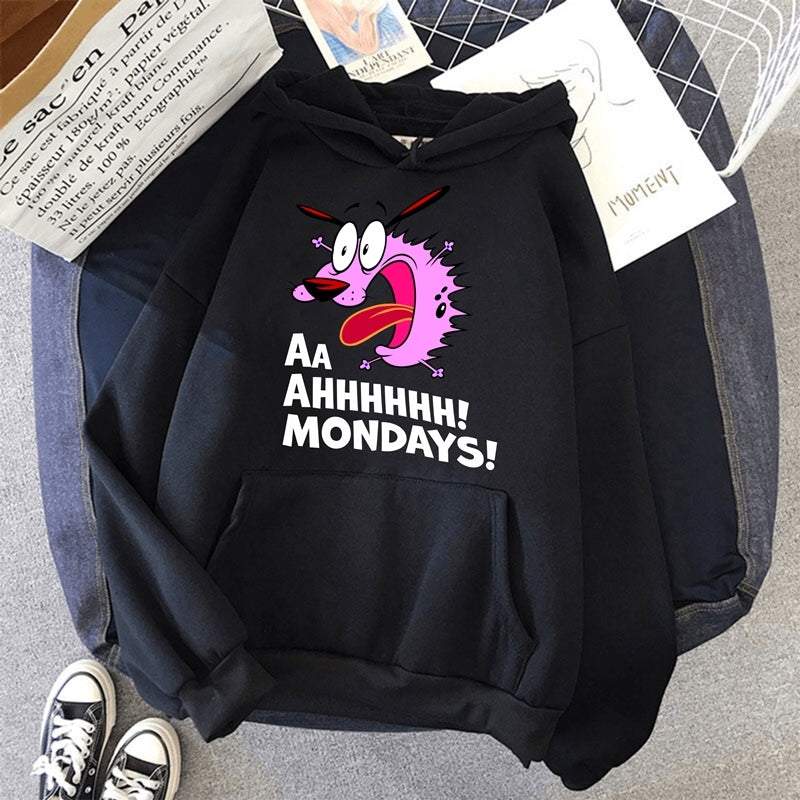 Women's Hoodie Looney Tunes - ToroModa  https://www.toromoda.com/products/womens-hoodie-ahhh-mondays  The hoodie have light cotton wool on the inside.The hoodie are extremely soft and provide maximum comfort and warmth during winter days.They are made of 100%.