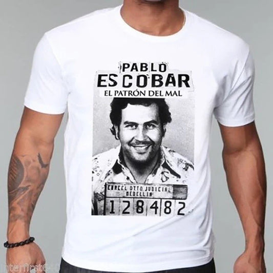 Men's T-Shirt Pablo Escobar 2.  https://www.toromoda.com/products/mens-t-shirt-pablo-escobar-2  Men's t-shirt with a round neckline and a loose fit. The material of the T-shirt is extremely soft and provides maximum comfort during summer days.100% cotton