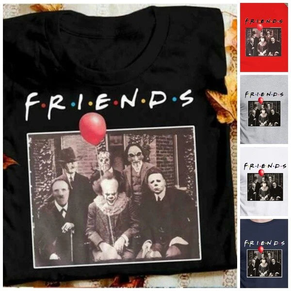 Men's T-Shirt Scary Friends - ToroModa  https://www.toromoda.com/products/men-s-t-shirt-scary-friends  Men's t-shirt with a round neckline and a loose fit. The material of the T-shirt is extremely soft and provides maximum comfort during summer days. 100% cotton