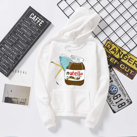 Women's Hoodie Nutella Addiction - ToroModa  https://www.toromoda.com/products/womens-hoodie-nutella-addiction  The hoodie have light cotton wool on the inside.The hoodie are extremely soft and provide maximum comfort and warmth during winter days.They are made of 100%.