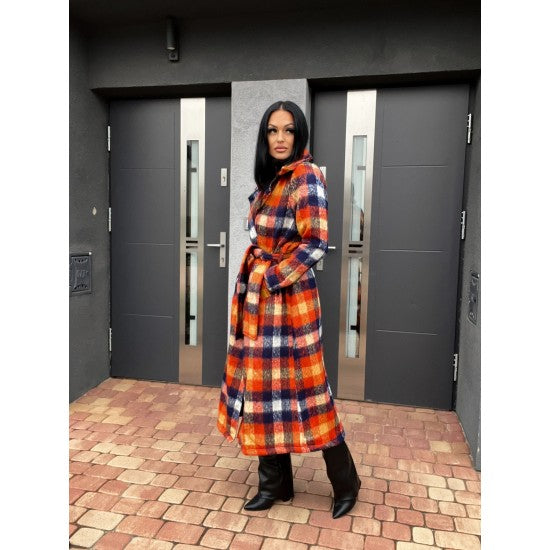 Women's long coat Carrie - ToroModa  https://www.toromoda.com/products/womens-long-coat-carrie  Gorgeous model long coat, face crucibles, welt side pockets.Comes with main fabric belt, waist nuts.Material: wool, polyester Lining: Lining Origin: Bulgaria