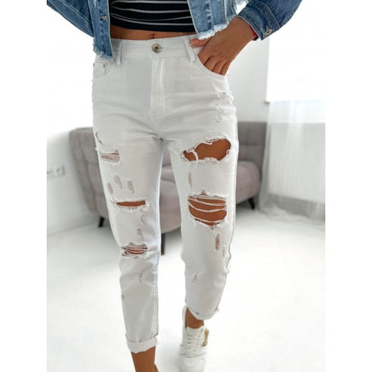 Ripped Light Mom Fit Jeans