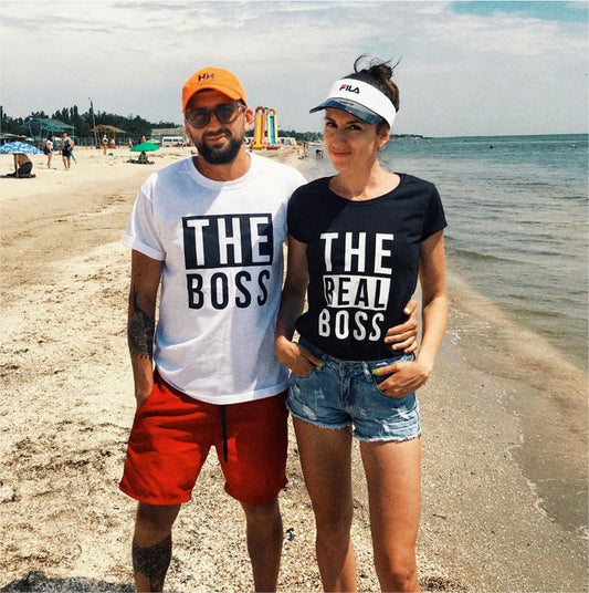 T-shirts for couples The Real Boss  https://www.toromoda.com/products/t-shirts-for-couples-the-real-boss  T-shirts with a round neckline and a loose fit. The material of the t-shirts is extremely soft and provides maximum comfort during summer days. 100% cotton