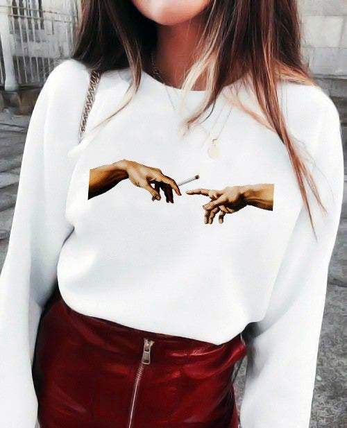 Women`s blouses The Creation Smoking  https://www.toromoda.com/products/women-s-blouses-the-creation-smoking  Modern women's blouse with print. The BLOUSE is with a round neckline and a loose fit. The fabric of the blouse is extremely soft and provides maximum comfort..