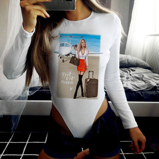 Women's bodysuit Airplane - ToroModa  https://www.toromoda.com/products/womens-bodysuit-airplane  Warm and comfortable Round Collar Long Sleeve women's bodysuit - long-sleeved bikini. Made of high quality 92% combed cotton and 8% lycra...