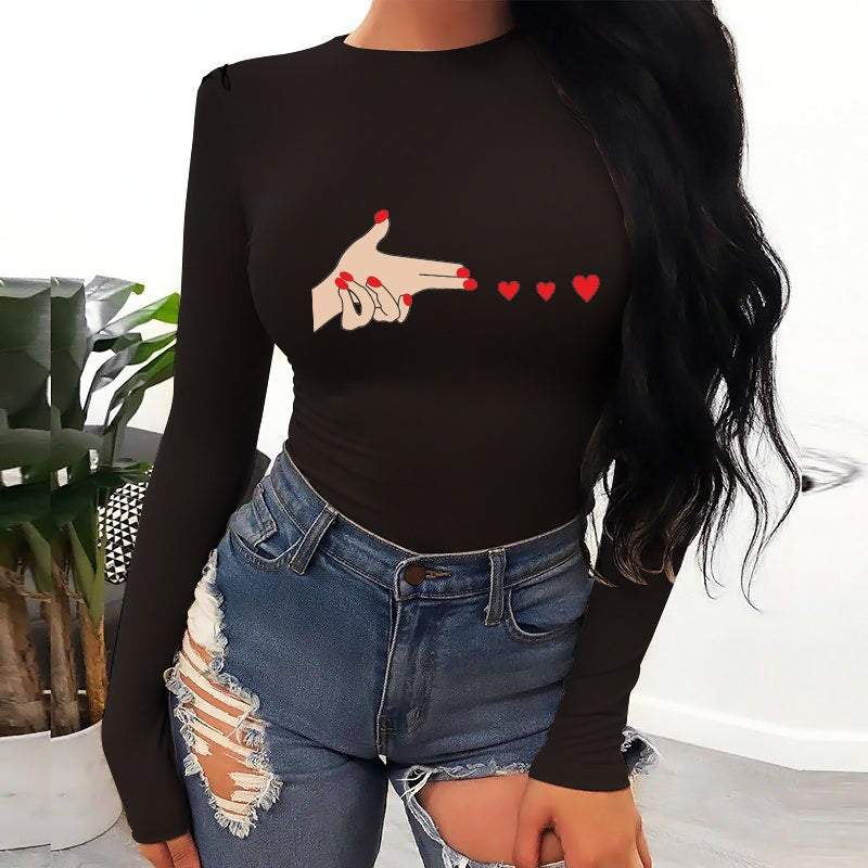 Women's bodysuit Boom Hearts.  https://www.toromoda.com/products/womens-bodysuit-boom-hearts  Warm and comfortable Round Collar Long Sleeve women's bodysuit - long-sleeved bikini. Made of high quality 92% combed cotton and 8% lycra....