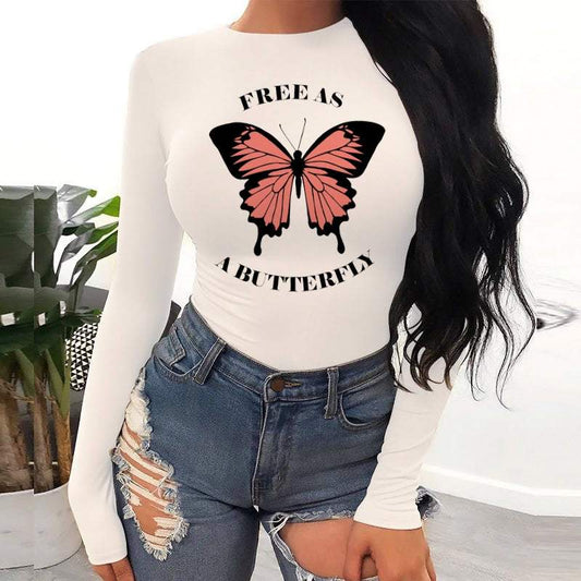 Women's bodysuit Free As Butterfly