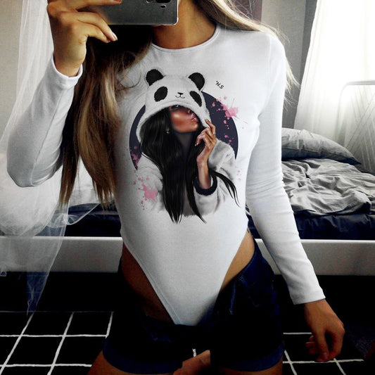 Women's bodysuit Panda Girl - ToroModa  https://www.toromoda.com/products/womens-bodysuit-panda-girl  Warm and comfortable Round Collar Long Sleeve women's bodysuit - long-sleeved bikini. Made of high quality 92% combed cotton and 8% lycra...
