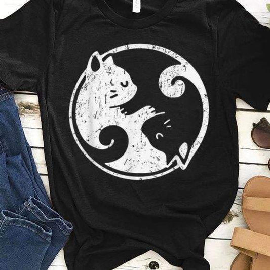 Women's T-shirt Cats Black & White - ToroModa  https://www.toromoda.com/products/womens-t-shirt-cats-black-white  Women's T-shirt with round neckline and free cut. The material of the T-shirt is extremely soft and provides maximum comfort during the summer days...