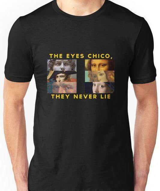 Men's T-Shirt Eyes never lie - ToroModa  https://www.toromoda.com/products/mens-t-shirt-eyes-never-lie  Men's t-shirt with a round neckline and a loose fit. The material of the T-shirt is extremely soft and provides maximum comfort during summer days.100% cotton