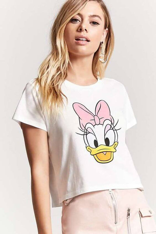 Women's Crop Top Daisy Duck - ToroModa  https://www.toromoda.com/products/crop-top-daisy-duck  Crop Top t-shirt with a round neckline and a loose fit. The material of the t-shirts is extremely soft and provides maximum comfort during summer days.