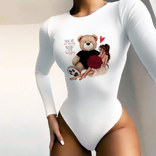 Women's bodysuit So Many Reasons.  https://www.toromoda.com/products/womens-bodysuit-so-many-reasons  Warm and comfortable Round Collar Long Sleeve women's bodysuit - long-sleeved bikini. Made of high quality 92% combed cotton and 8% lycra...