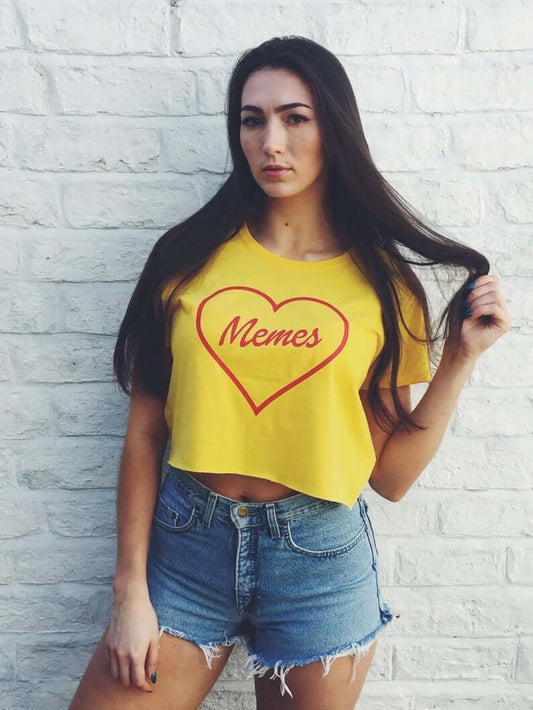 Women's Crop Top Memes - ToroModa  https://www.toromoda.com/products/crop-top-memes  Crop Top t-shirt with a round neckline and a loose fit. The material of the t-shirts is extremely soft and provides maximum comfort during summer days.