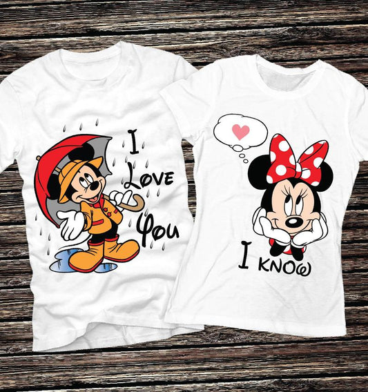 T-shirts for couplesI Love You*Mickey  https://www.toromoda.com/products/t-shirts-for-couplesi-love-you-mickey  T-shirts with a round neckline and a loose fit. The material of the t-shirts is extremely soft and provides maximum comfort during summer days. 100% cotton