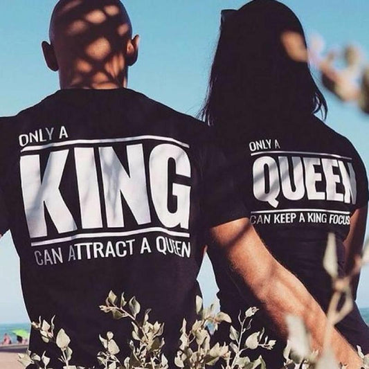 T-shirts for couples Only a King & Queen  https://www.toromoda.com/products/t-shirts-for-couples-only-a-king-queen  T-shirts with a round neckline and a loose fit. The material of the t-shirts is extremely soft and provides maximum comfort during summer days. 100% cotton